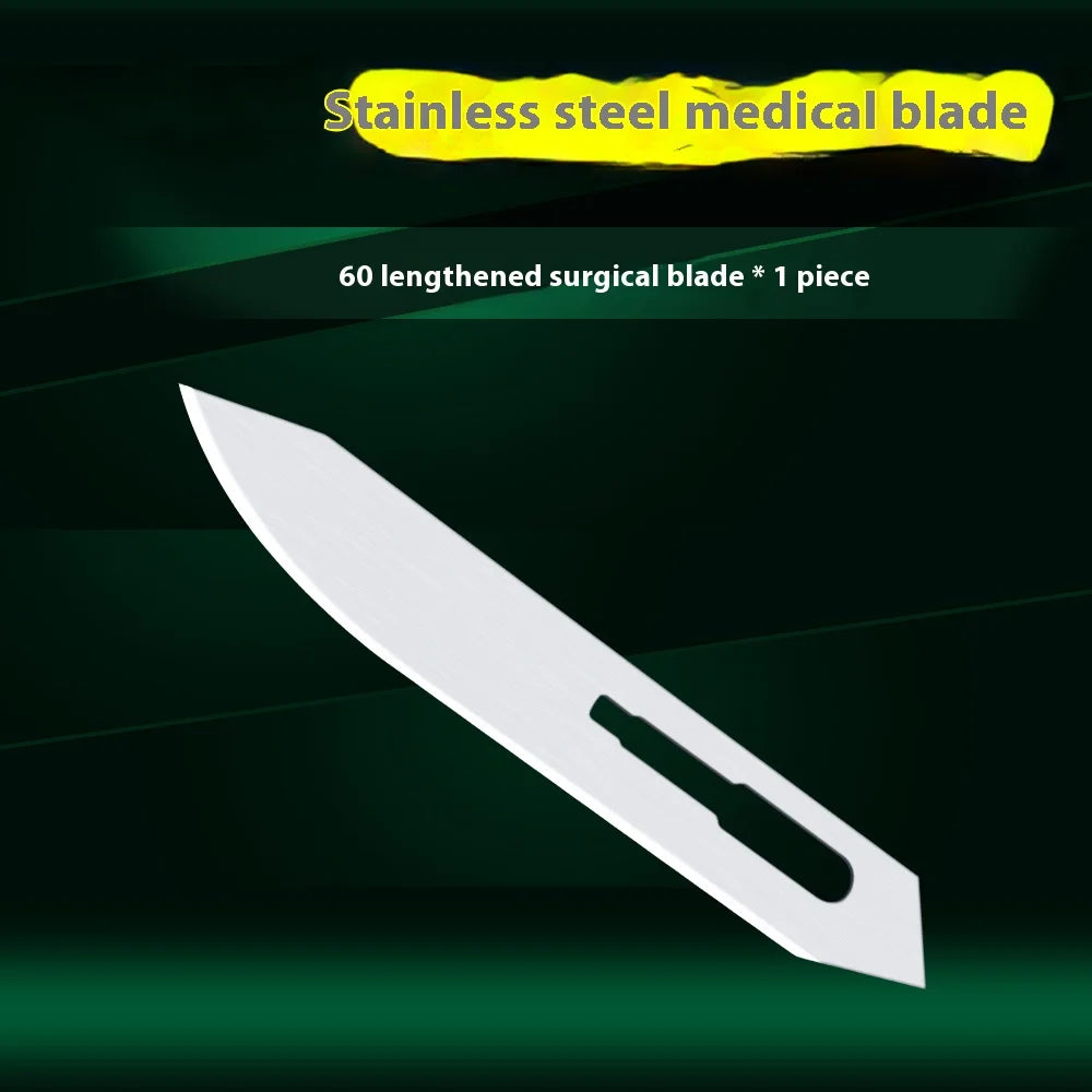Stainless Steel Surgical Blade Lengthened Sharp 60 Medical Knife Qme a