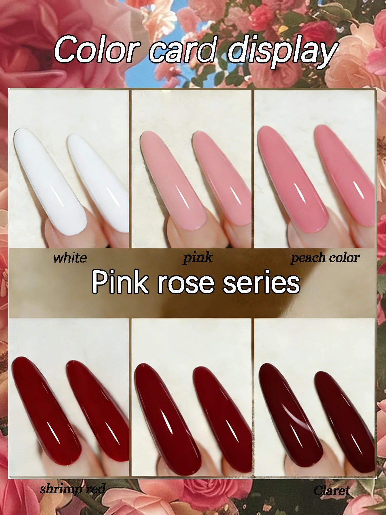 1 5-piece Pink Nail Polish Semi-permanent UV Gel DIY Spring Summer Art Qme