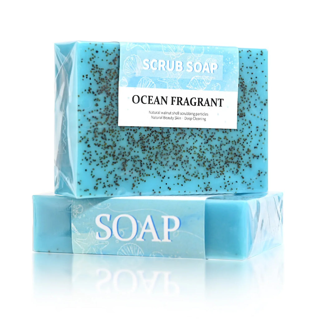 M+ Natural Handmade Sea Salt Whitening Scrub Soap Cleaning Polishing Qme