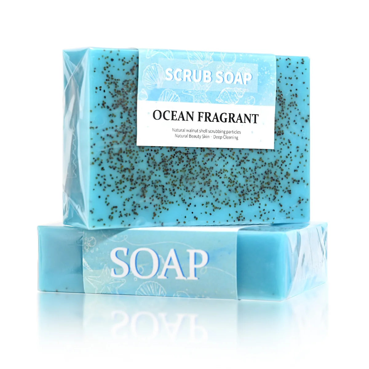 M+ Natural Handmade Sea Salt Whitening Scrub Soap Cleaning Polishing Qme