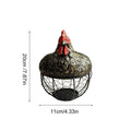 Egg Collecting Basket Chicken Design Lid Organizer Container Portable Round Collectiong Basket For Home Countertop Living Room Qme Black China Mainland