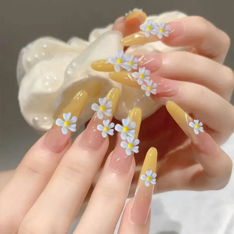 3D Resin Flower Nail Decoration Summer Cute Fresh Easy Apply Qme