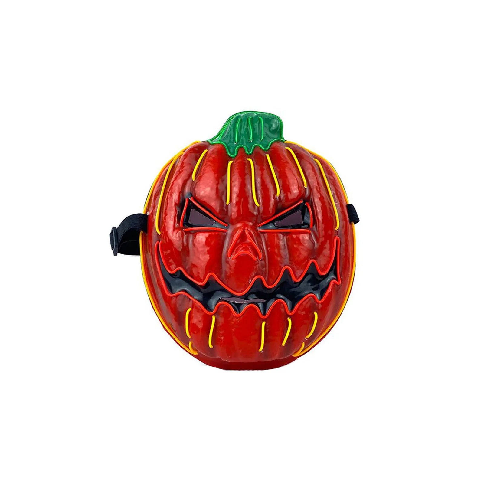 Creative Halloween Party Props Luminous LED Horror Mask Gloiwng Neon Pumpkin Head Mask Light Up Ghost Face Mask Scary Decoration Qme B
