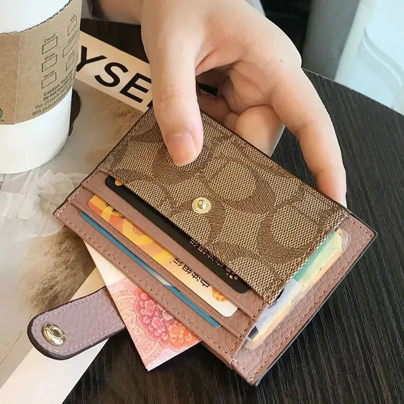 Ultra-thin Ins Card Holder Fashion Mini Short Envelope Women Qme