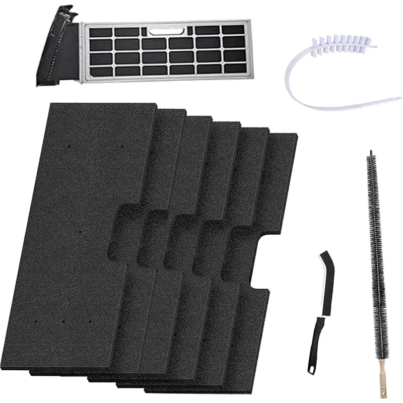 A02F-For GE For Profile Washer Dryer Combo- 4-Pack Lint Filter Replacement, For GE WH01X35719& Dryer Vent Brush Qme As Shown