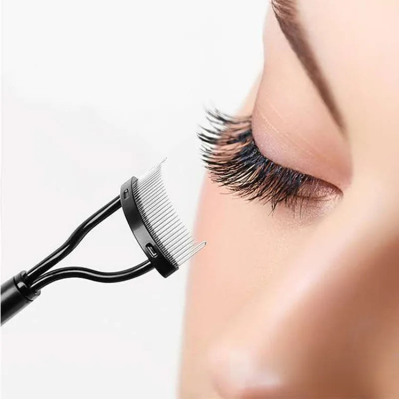 Eyelash Separator Metal Teeth Straight Curler Beauty Makeup Stainless Qme