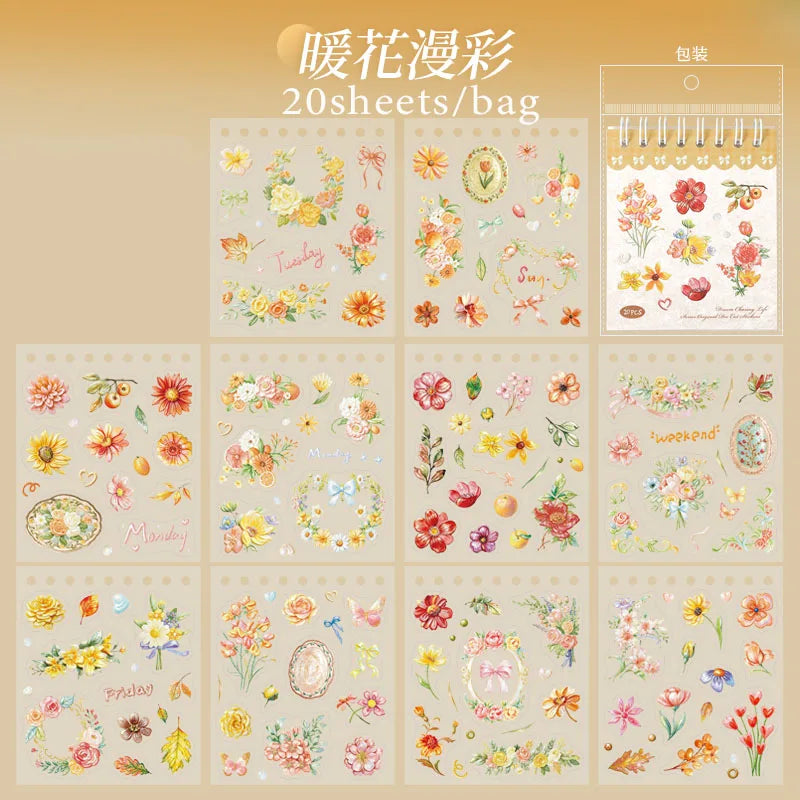 Wreath & Rose Stickers for Journaling and Kuka Card Making, Decor Decals for Cups, Tumblers & Phone Cases, Back to School Haves Qme D