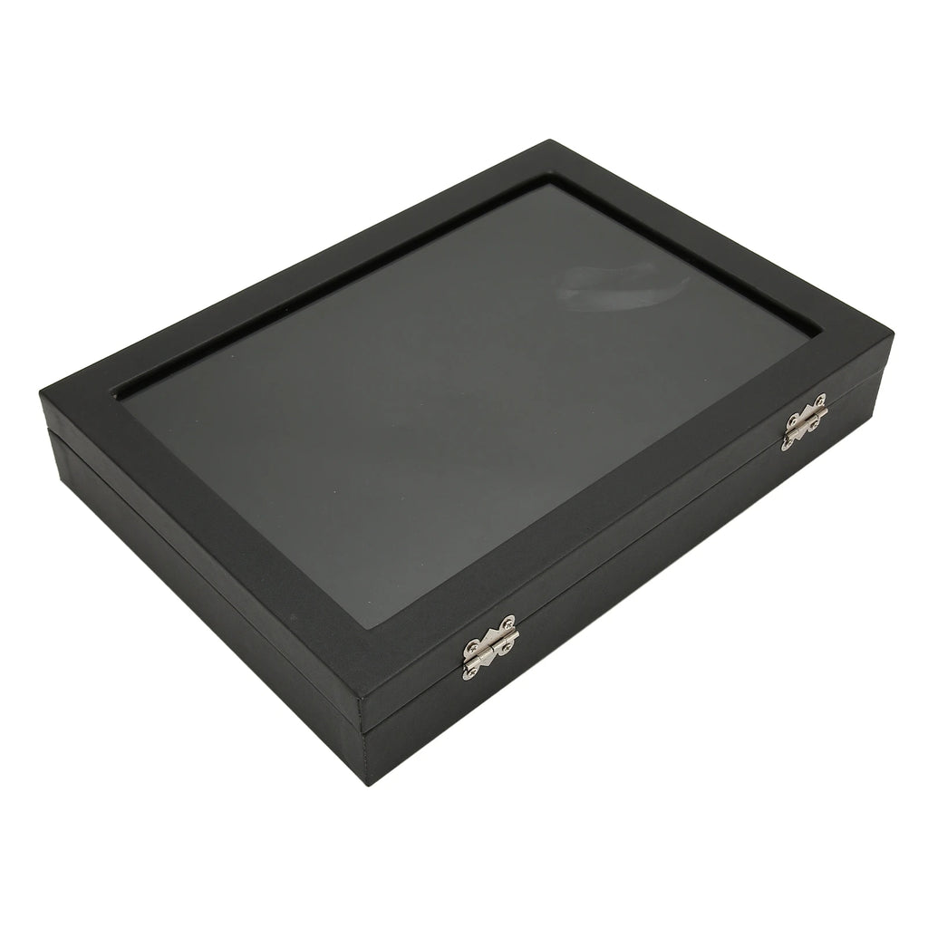 Medal Frame Box Space Saving Pin Display Case Dustproof Transparent Lid Sponge Lining with Lock Buckle for Badge Collection Qme