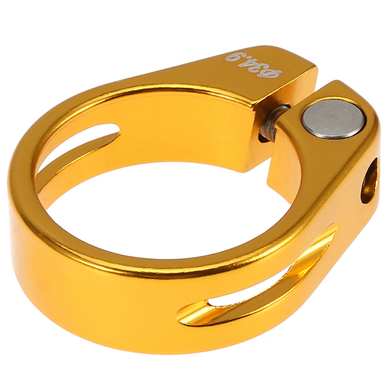 Bike Seat Post Clamp Bike Seatpost Clamp 5Colors 34.9mm Aluminum Alloy Seat Post Clamp Mountain Bike Seatpost Accessory Qme YELLOW