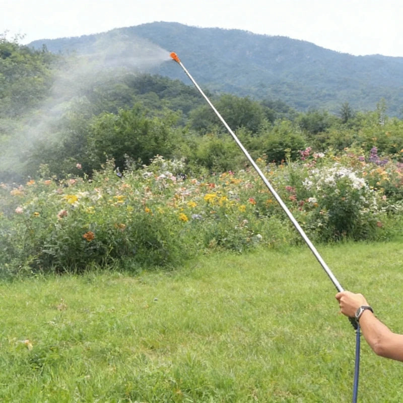 2.6m Stainless Steel Telescopic Spray Rod, Extension Tube for Garden Pesticide Sprayer & Irrigation Nozzle Accessories Qme