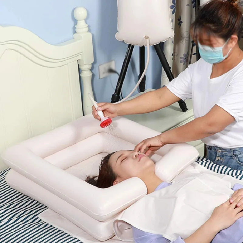 PVC inflatable shampoo basin bed care inflatable shampoo tank for the elderly convenient and comfortable shampoo basin Qme