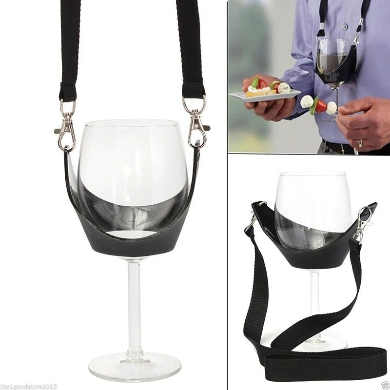 Portable Wine glass Lanyard Holder Straps Party Birthday Mother Gift Qme