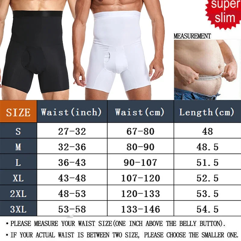 Mens Body Shaper Control Compression Shorts Belly Slimming Shapewear Abdomen Reducer Panties Fitness Boxer Pants Underwear Qme