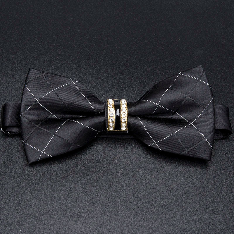 Men's Stripe Luxury Bowtie Necktie Formal Business Wedding Party Qme A4 China Mainland