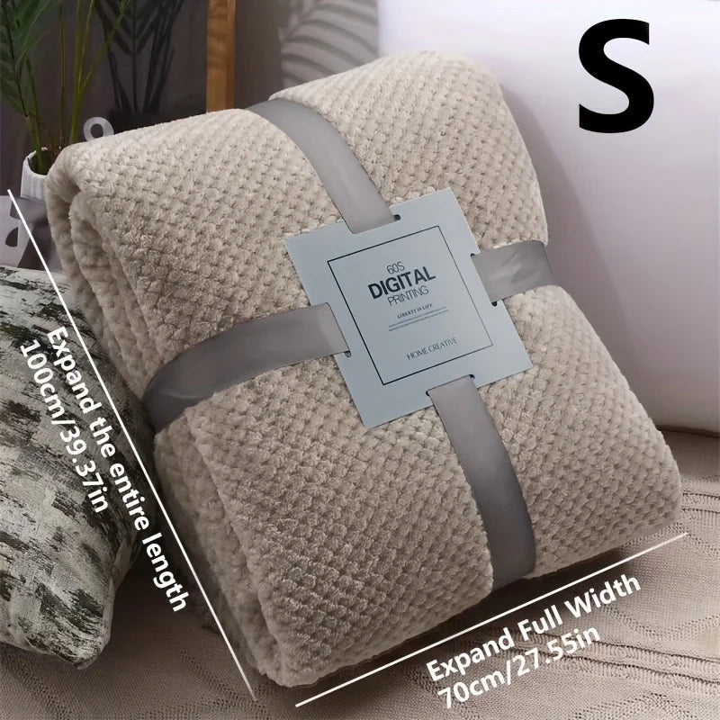 1 solid color flannel blanket, coral fleece sofa cover blanket, air conditioning blanket, nap blanket Qme