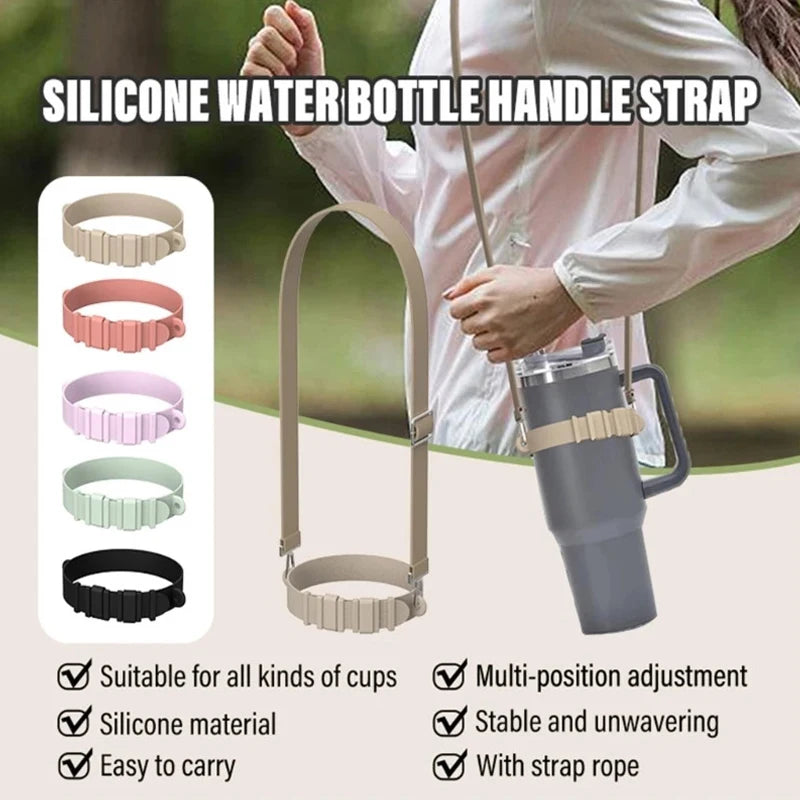 Universal Adjustable Cup Holder Ring Outdoor Silicone Water Bottle Qme