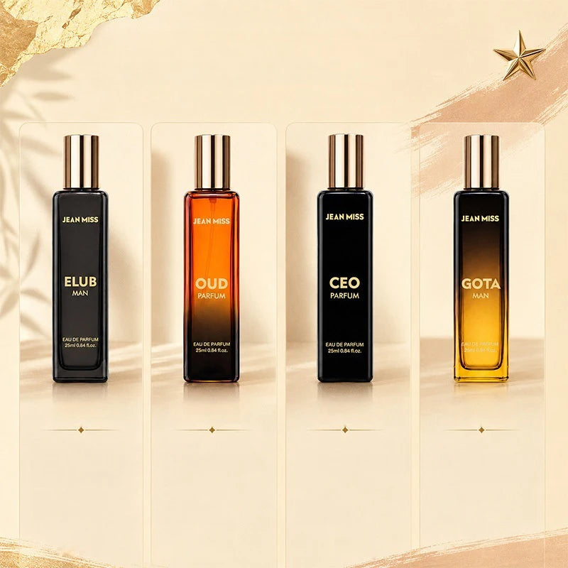 Arab Perfume Box 4 Floral Wooden Eau De Toilette Mature Charming Work Qme