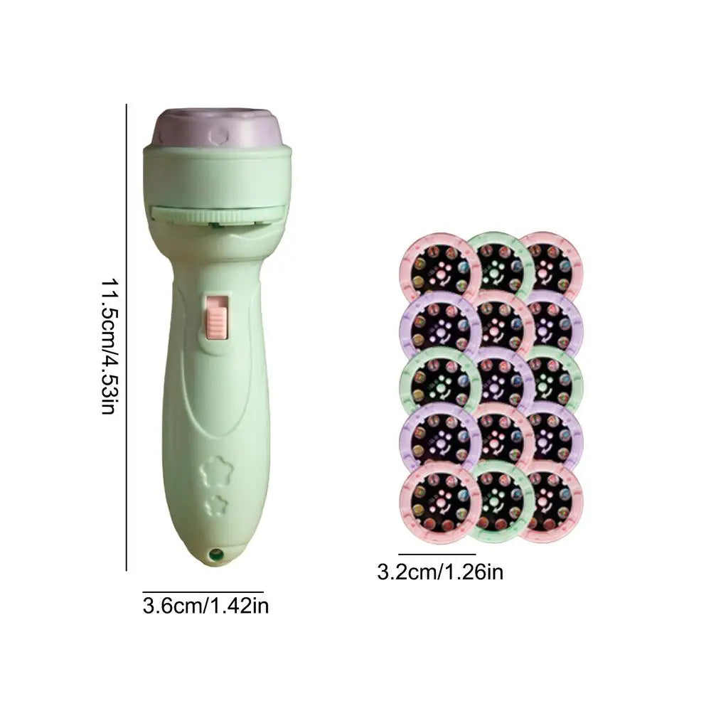 Kids Flashlight Projector 120 Patterns Projection Flashlights Fine Qme Green