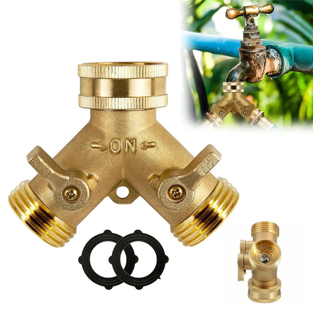 Brass Faucet Tap Connector Mixer Hose Adaptor Quick Connecter 3/4 Copper Hose Coupling Adapter Garden Watering Fittings Tool Qme