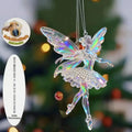 Sparkling 2D Acrylic Pendants Ballerina Simulation Christmas Tree Hangings Car Rearview Mirror Charm Decoration Ornaments Qme A10