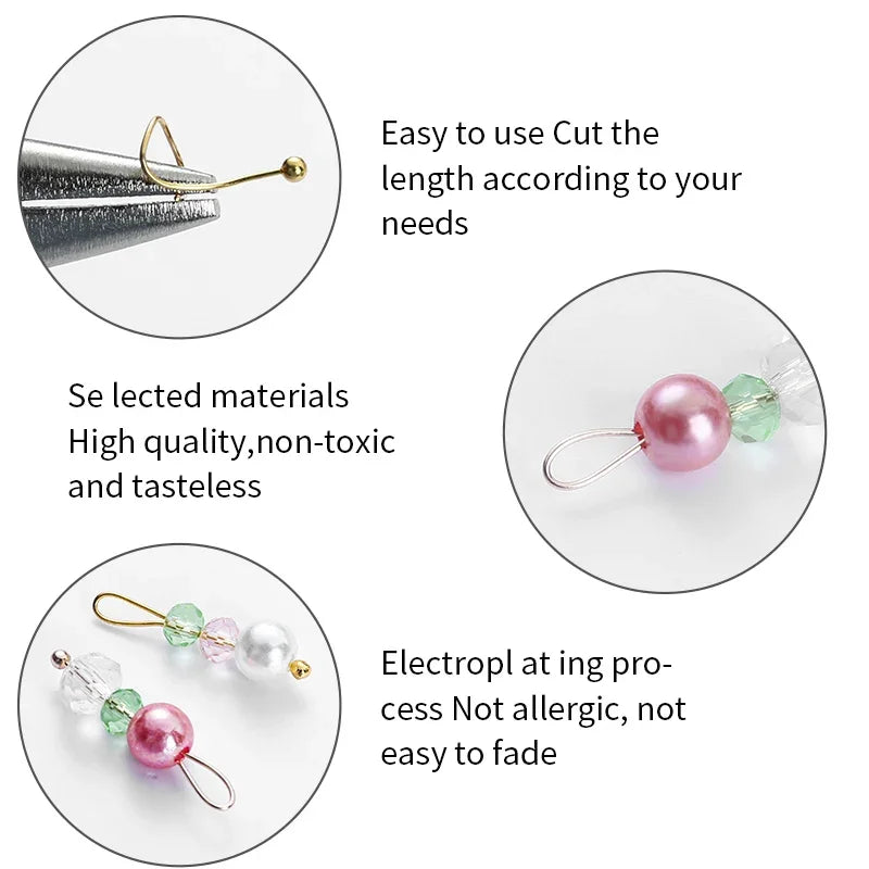 200pcs/lot 20 25mm Copper Ball Head Pins Handmade For DIY Jewelry Making Findings Supplies Accessories 7 Colors Qme