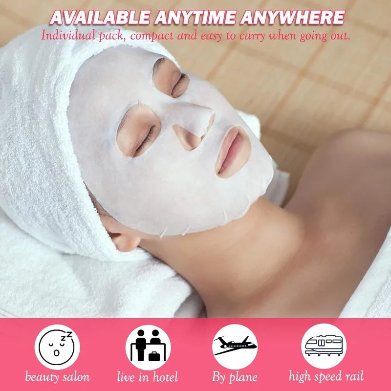 50 pieces of compressed facial mask piece skin care DIY, compressed disposable facial mask skin care facial mask paper tape bowl Qme