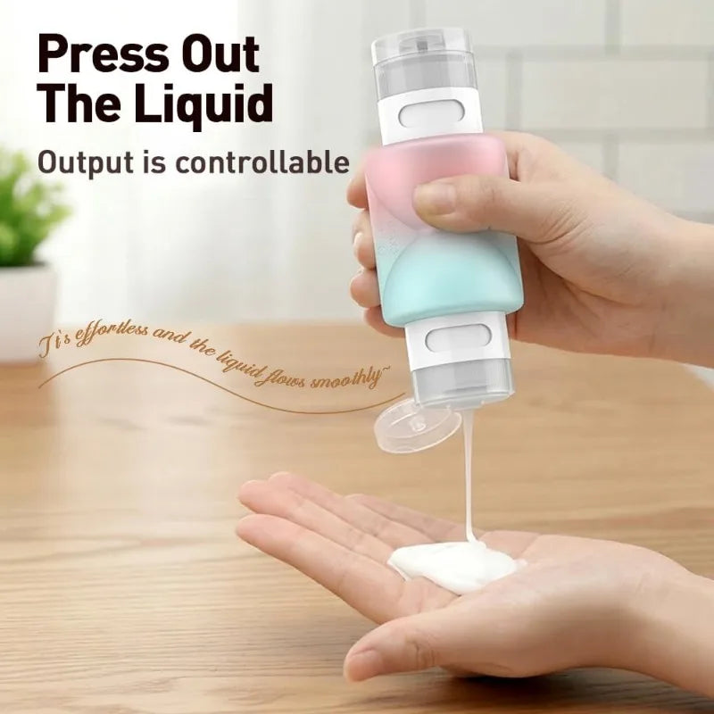 Premium Silicone Travel Dispenser Bottle Leak Proof Refillable Qme