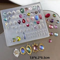 Retro Picture Frame Gem Baroque Shell Carving 3D Relief Manicure Qme A2