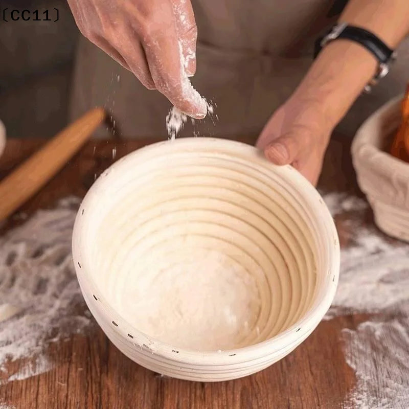 Round Bread Proofing Basket Oval Natural Rattan Fermentation Baking Qme