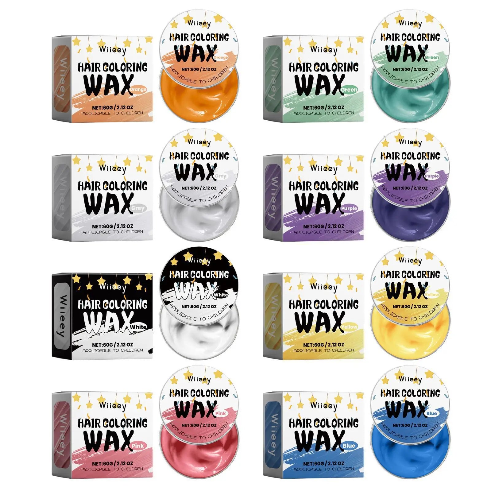 8 Colors Kids Hair Wax Temporary Paint Reduce Scalp Stimulate Prevent Qme