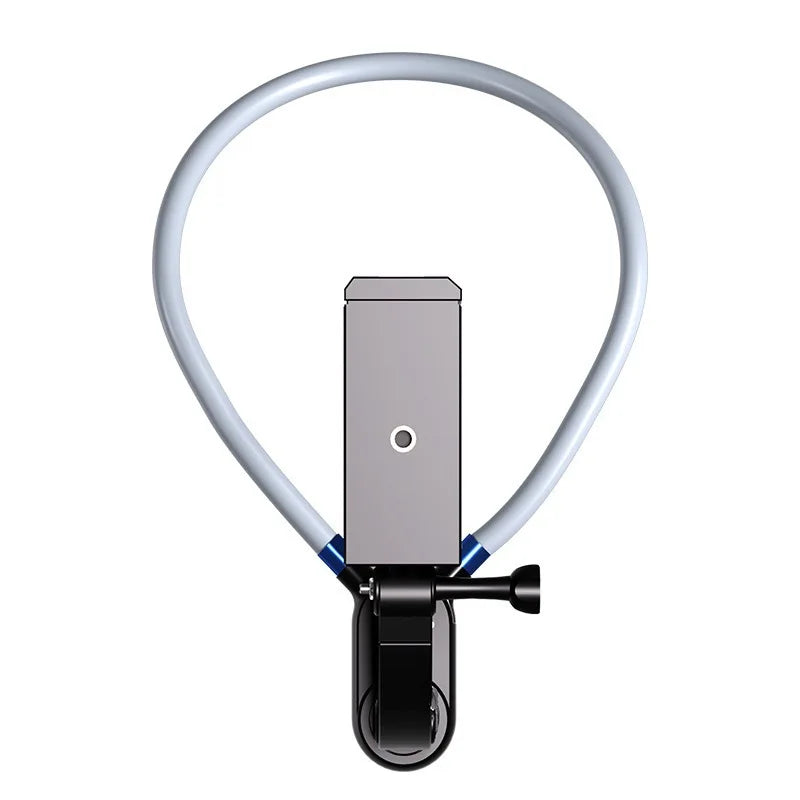 Stay Hands-free Magnetic Collar-style Neck Strap Phone Holder Strong Qme Silver