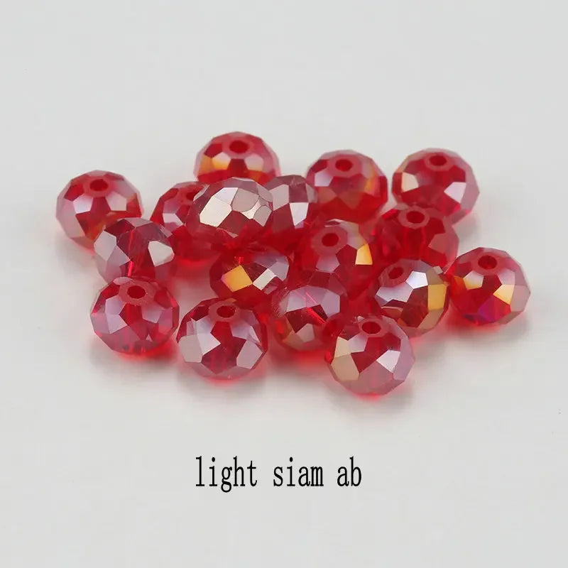 4mm glass beads plated Color faceted round crystal beads Jewelry beads for bracelet necklace Jewelry making DIY 150pcs Qme light siam ab 4mm-150pcs