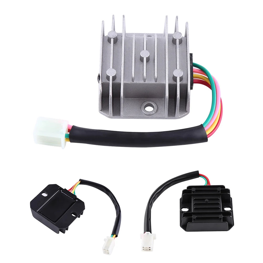 Motorbike Regulator Rectifier 4 Wires 4 Pins 12 Voltage Regulator Rectifier For 150-250CC Motorcycle Scooter Moped ATV Qme