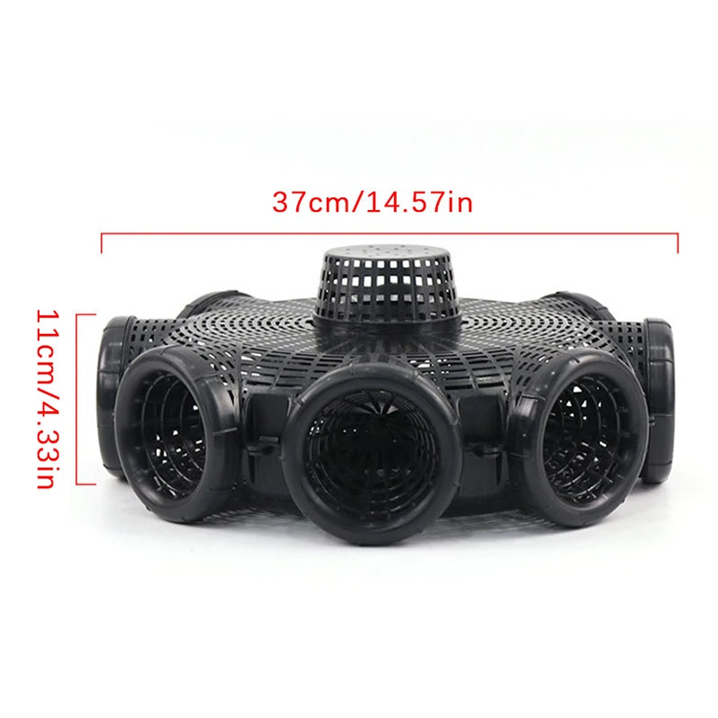 8 Holes Upgraded Catch Loach Lobster Yellow Eel Cage Outdoor Fishing Qme