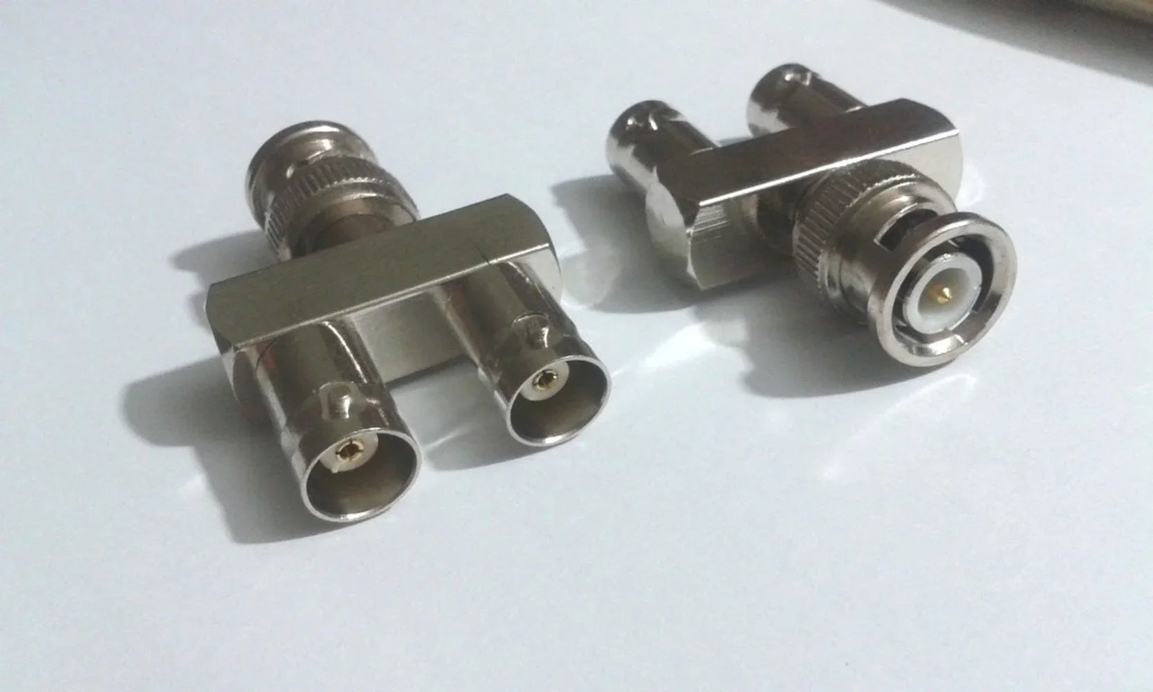 BNC male to 2 double BNC female Y grains adapter Qme 5pcs
