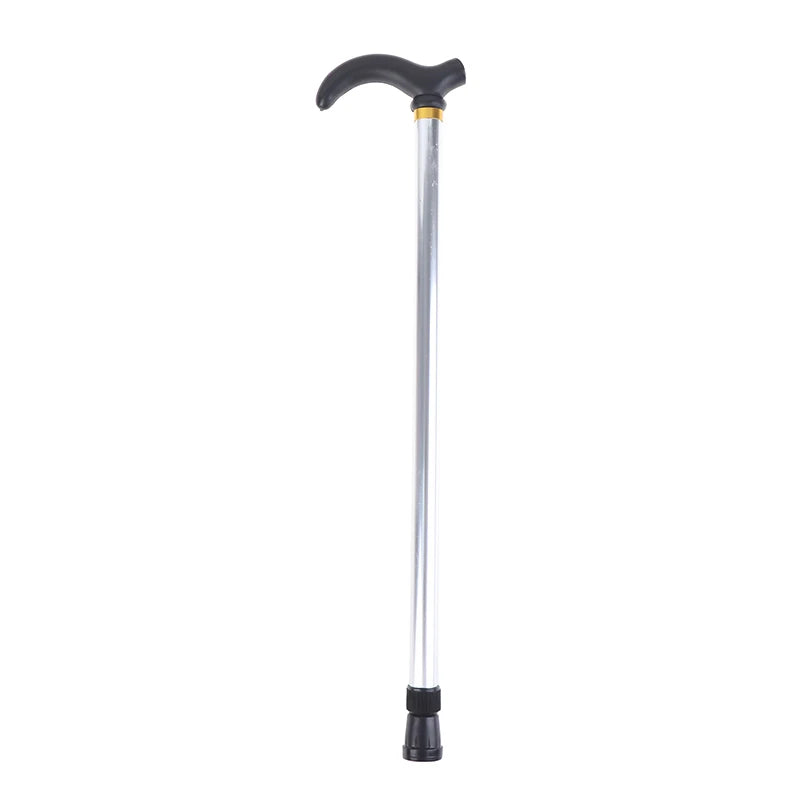 Adjustable Walking Stick 2 Section Stable Anti-skid Crutch Old Man Qme Silver