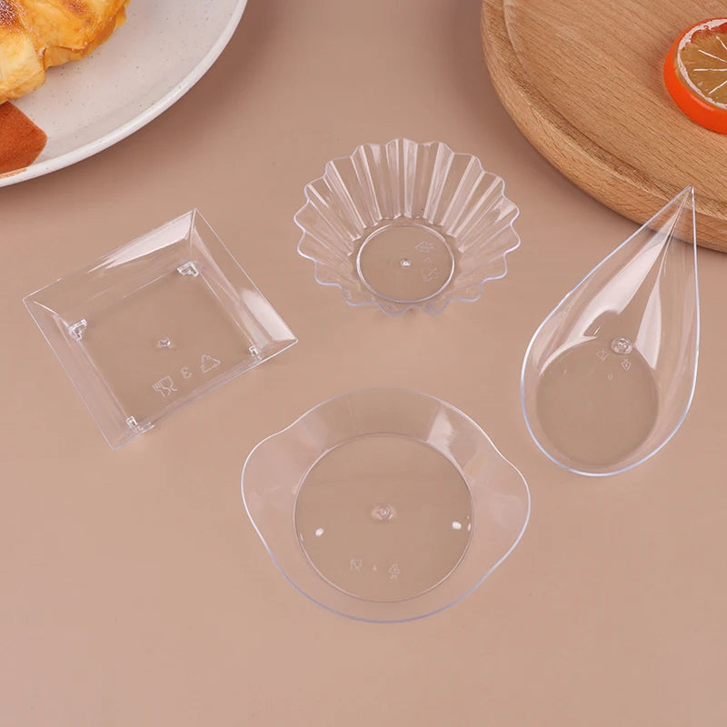 Transparent Plastic Dessert Container Pastry Tool Mini Appetizer Qme