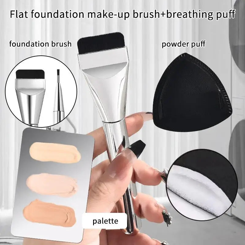 Premium 1 3 Powder Puff Mixing Tray Professional Liquid Foundation Qme