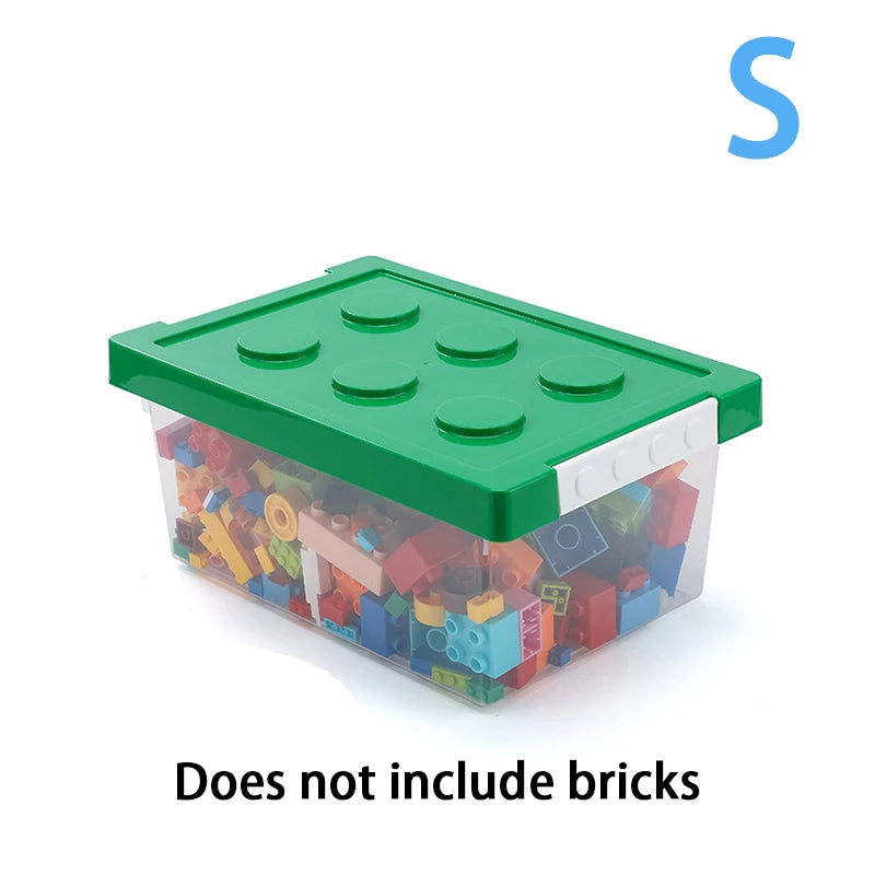 Kids Building Block Storage Box Toys Organizer Stackable Block Case Container Books Stationary Holder Sundries Snack Container Qme S Green