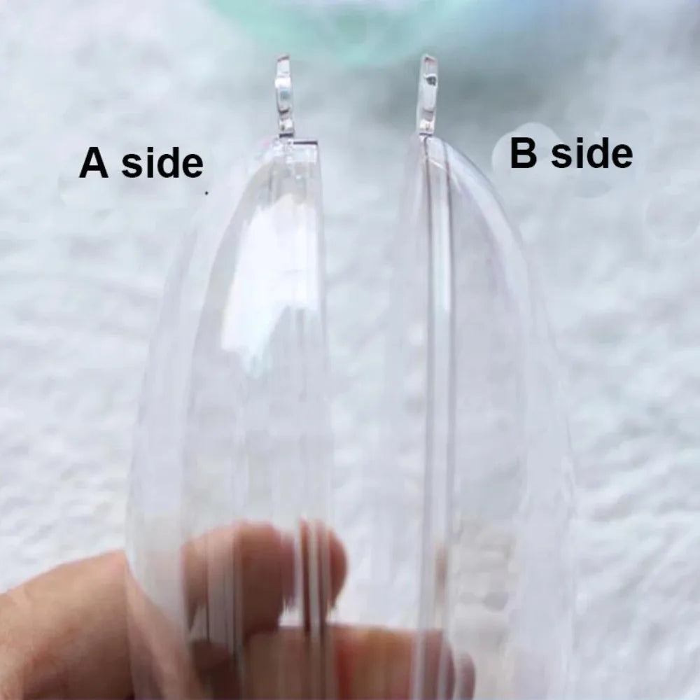 10PCS Christmas Balls Home Decor Wedding Christmas Party decoration Transparent Flat Ball 7/8/9/10cm DIY Christmas Tree Ornament Qme