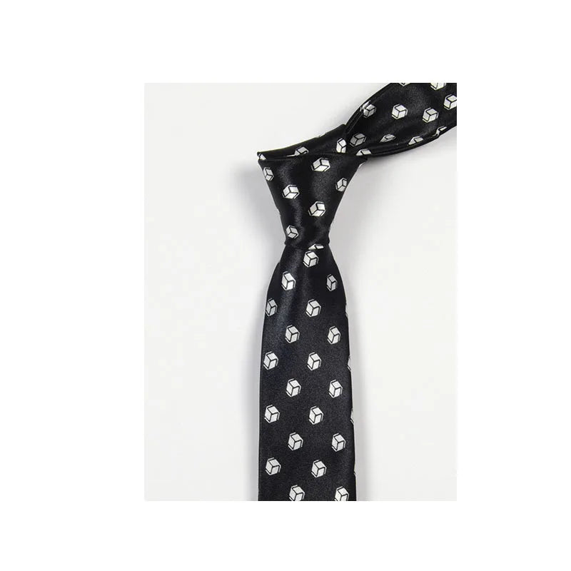 Classic Notes Printed Tie Silky Narrow Neckties Slim Smooth Dots Qme BZ-4