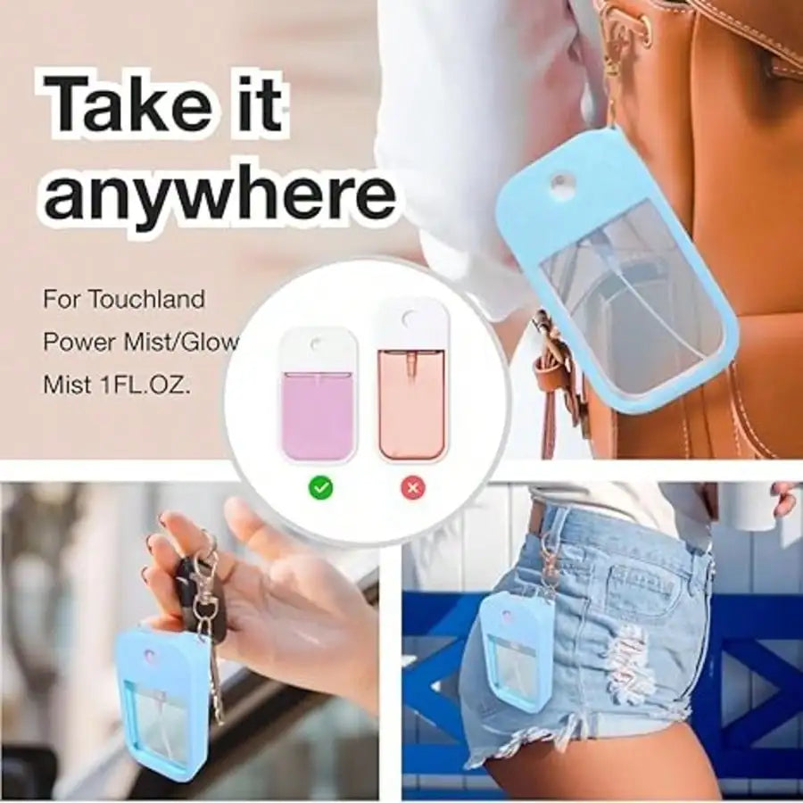 Soft Silicone Case Touchland Power Mist 1FL OZ Protective Stylish Qme