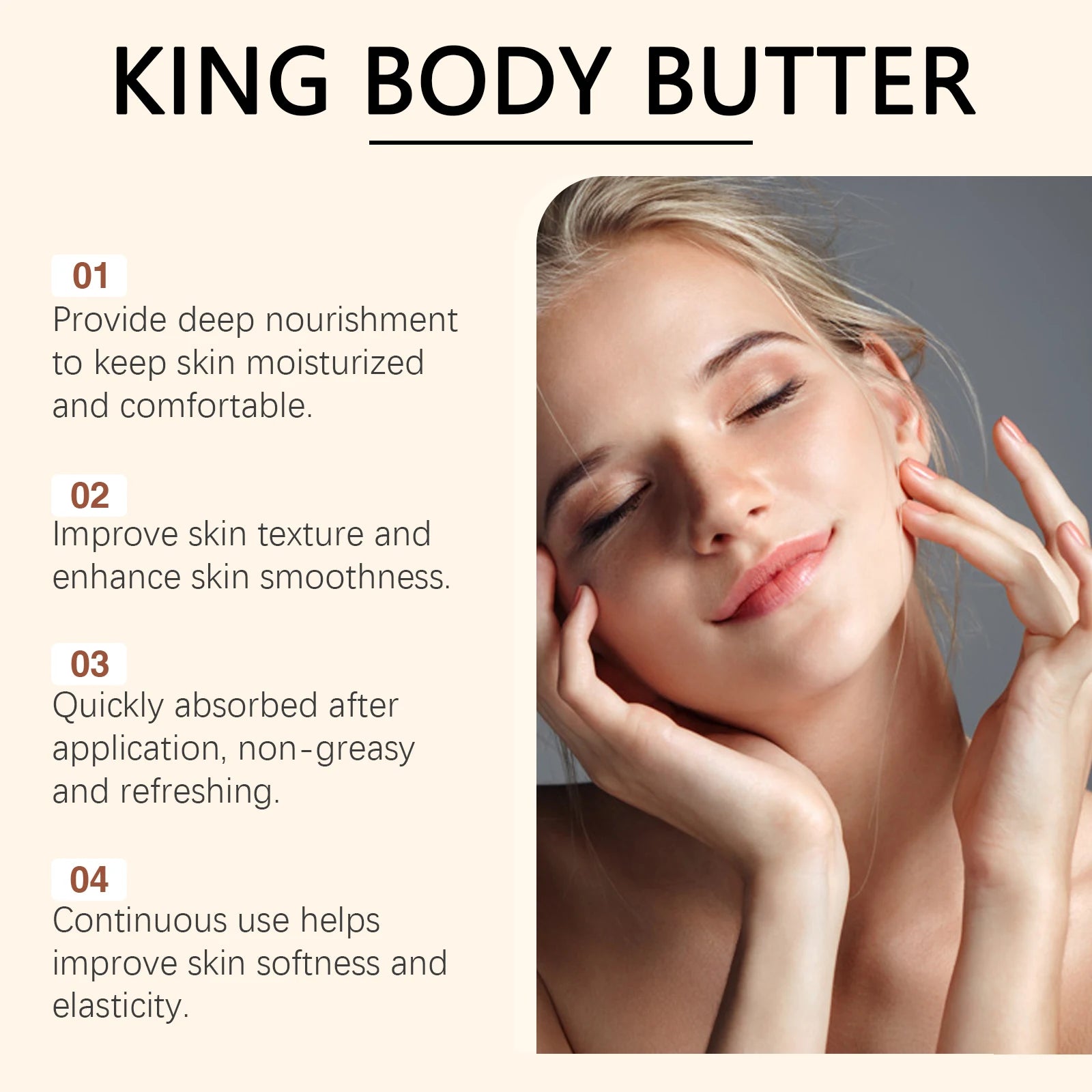 Shea Butter Moisturizing Cream Soft Smooth Skin Care Nourishing Body Butter Intense Hydration for Dry & Rough Skin Body Care Qme