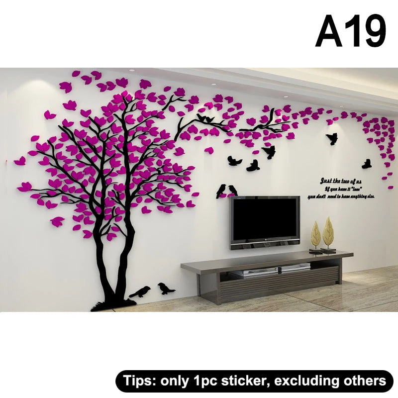 Self-adhesive Home Background Wall Decal Stickers Decoration Bedroom Qme A19
