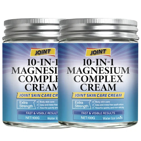 10-in-1 Magnesium Complex Joint Skin Care Cream with Collagen & Retinol for Extra Strength & Fast Results. Qme Beige 100g