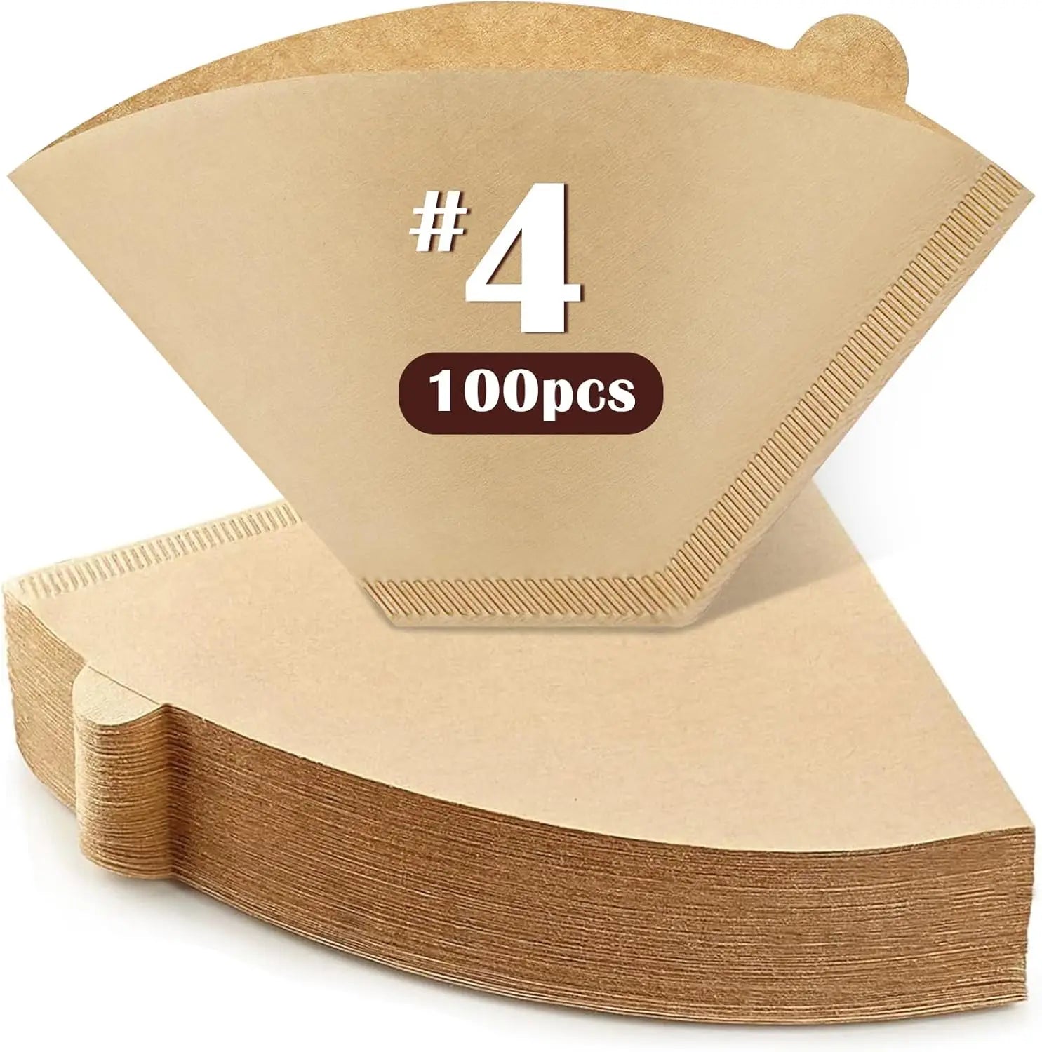 4 Cone Coffee Filters 8-12 Cup Disposable Paper Pour Over Drip Maker Qme
