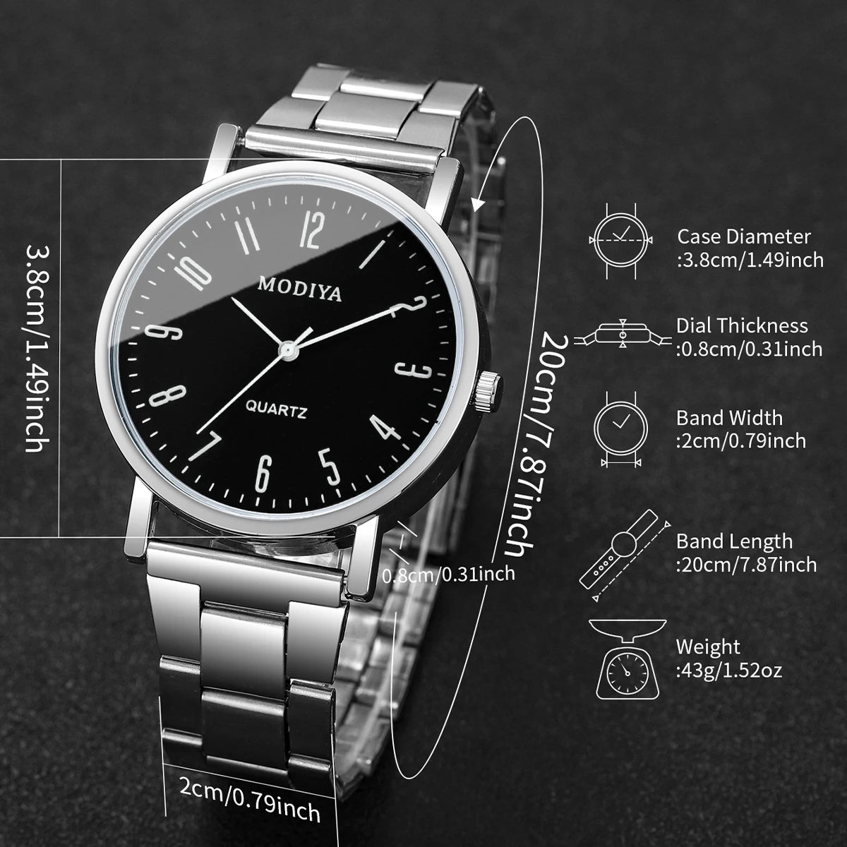 2 Pçs/set Homens Relógios de Negócios Moda Analógico Relógio de Quartzo Reloj Hombre (Sem Caixa) Qme