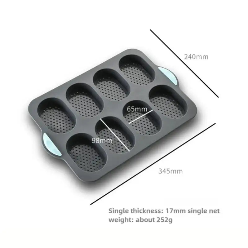 Silicone Baking Mold 3 8 Grid Nonstick Loaf Pan Resistant Bakeware Qme 8 grid Bread Mold