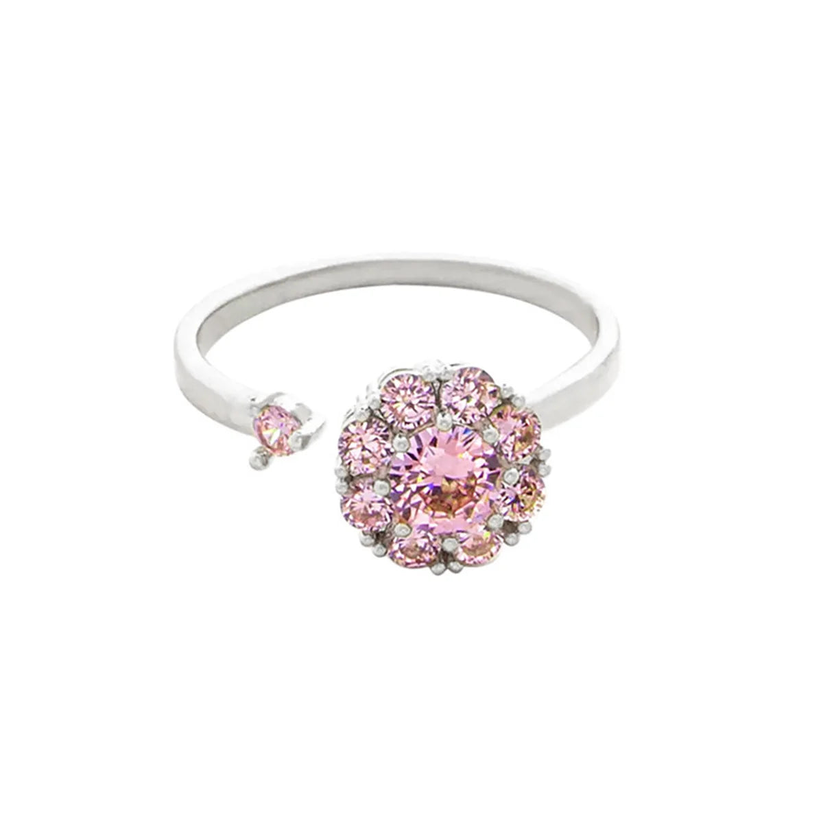 Rotatable Freely Spinning Anti Stress Anxiety Ring For Women Round Opal Ring Crystal Sunflower Ring Fashion Jewelry Gifts Qme 1 resizable