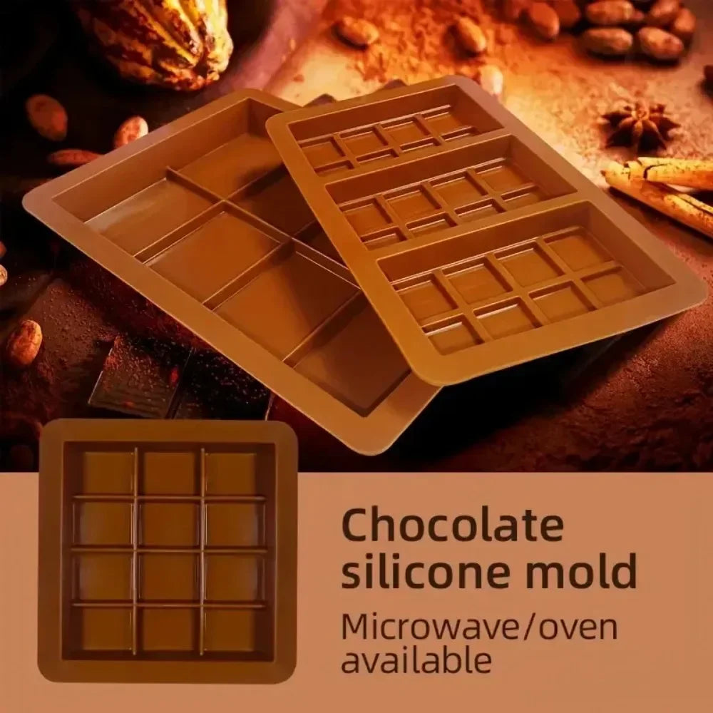 8 12 24 Cells Chocolate Mold DIY Bar Silicone Pistachio Candy Handmade Qme
